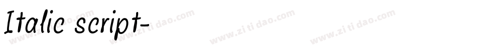 Italic script字体转换